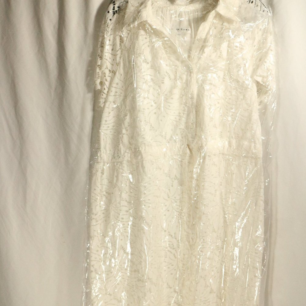 NWT TRINA TURK Lakeside Tie-Waist Midi Lace Dress Sz 14 - Picture 7 of 7